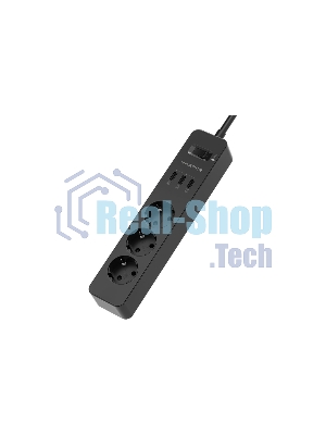 Удлинитель с USB зарядкой HARPER UCH-315 черный