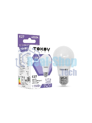 Лампа светодиодная TOKOV ELECTRIC 16 Вт А60 4000К Е27 176-264В