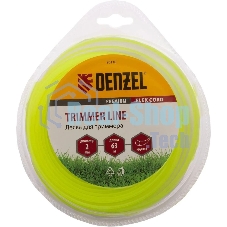 Леска для триммера Denzel круглая 2 мм х 63 м, блистер FLEX CORD