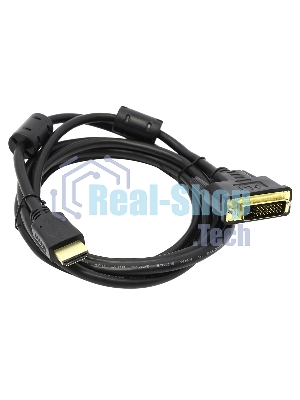 Кабель 5bites APC-073-020 HDMI M, DVI M (24+1) double link, зол.разъемы, ферр.кольца, 2м.