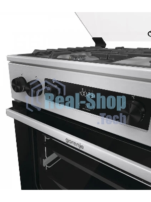 Плита комбинированная Gorenje GKS6C72XF серебристый, конфорок 4 газовых, духовка 71 л, 60 см x 85 см x 60 см