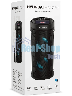 Минисистема Hyundai H-MC160 черный 50Вт/FM/USB/BT/SD/MMC