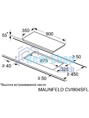 Индукционная варочная панель Maunfeld CVI904SFLBK LUX Inverter