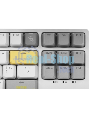 Клавиатура проводная A4Tech Bloody S87 Energy (S87 USB ENERGY WHITE) USB белый/желтый