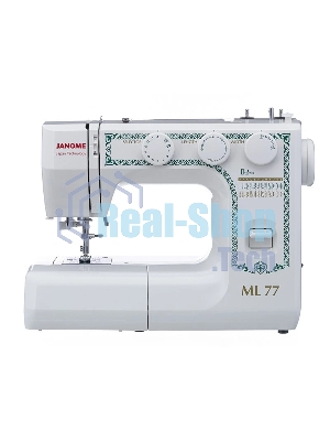 Швейная машина Janome ML77 белый, электромеханическая, вертикальный качающийся, 25 операций, автоматическая петля