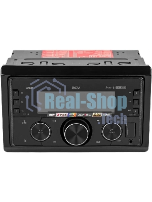 Автомагнитола ACV ADX-211BM, 2 DIN, Bluetooth, USB Type-A, AUX, пульт ДУ