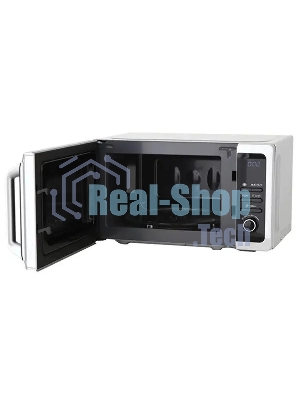 Микроволновая печь Sharp R-2852RSL серебристый, 20 л, 800 Вт, переключатели - кнопки, поворотный механизм