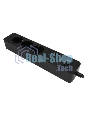 Удлинитель с USB зарядкой HARPER UCH-315 черный