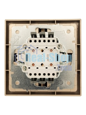 Выключатель 2-кл. СП ZIMA IP20 10А безвинт. зажим зол. LEZARD 704-3688-101QC