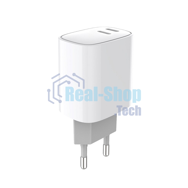 Сетевое зарядное устройство Rexant с двумя портами USB-C + USB-C, 20 Вт