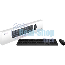 Комплект клавиатура+мышь MSI K200 Combo MS-8ZA4 беспроводной, USB, 1600 DPI, чёрный
