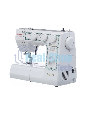 Швейная машина Janome ML77 белый, электромеханическая, вертикальный качающийся, 25 операций, автоматическая петля