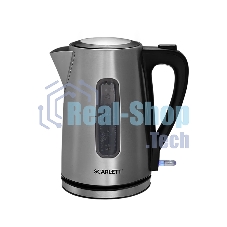 Чайник электрический Scarlett SC-EK21S13 1.7л. 2200Вт серебристый/черный корпус: металл/пластик