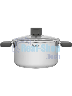 Кастрюля Rondell Quadro RDS-1596, 3.1 л, 20 см, с крышкой, сталь