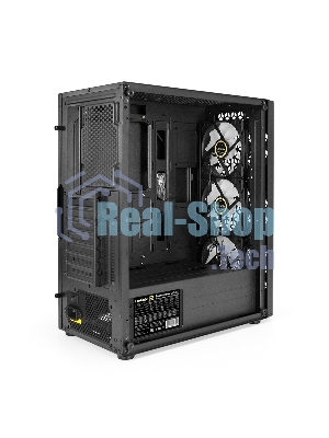 Компьютерный корпус Miditower ExeGate EVO-9202-NPX500 (ATX, БП 500NPX с вент. 12 см, с окном, 1*USB+1*USB 3.0, аудио, 3 вент. 12см с RGb подсветкой)