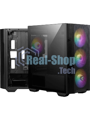 Компьютерный корпус MSI MAG FORGE M100R 1xUSB 3.0, 2xUSB 2.0, 4x120мм ARGB Fan, ARGB Control Board, Tempered Glass Window, Brown Box (932220)