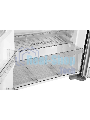 Холодильник Hitachi R-W660PUC7X GC шампань стекло двухкамерный 396/144л морозилка сверху, No Frost, Side by Side
