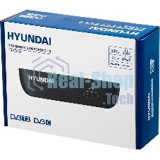 Приставка для цифрового ТВ Hyundai H-DVB460 черный, DVB-T2, DVB-T, DVB-C, HDMI, USB 2.0 х2