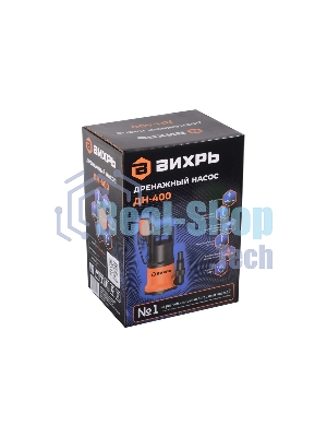Дренажный насос Вихрь ДН-400 68/2/1 400 вт, глуб-8 м, max-11,3 м/час,частицы-5 мм