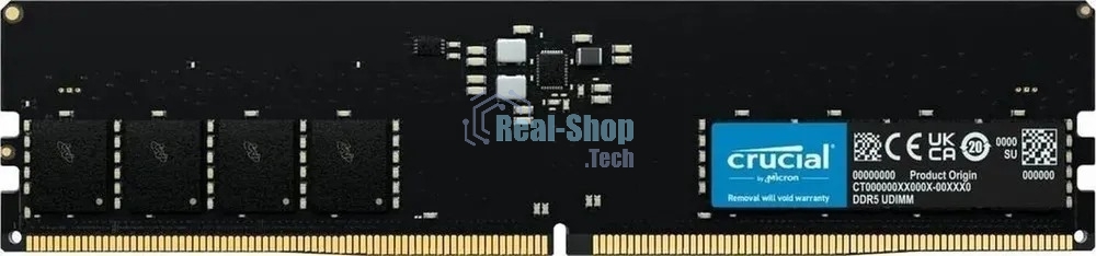 Оперативная память Crucial, DDR5, 16GB (1x16 GB), 4800 MHz, CL40, DIMM