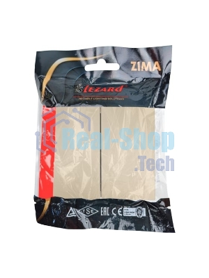 Выключатель 2-кл. СП ZIMA IP20 10А безвинт. зажим зол. LEZARD 704-3688-101QC