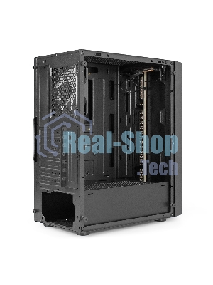 Компьютерный корпус Miditower ExeGate EVO-9211-600NPX (ATX, БП 600NPX с вент. 12см, с окном, 2хUSB+1хUSB3.0, HD аудио, черный, 1 вент. с RGb подсветкой)