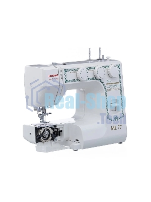 Швейная машина Janome ML77 белый, электромеханическая, вертикальный качающийся, 25 операций, автоматическая петля