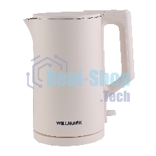 Чайник электрический Willmark WEK-1828PS белый, 1.8 л, 2000 Вт