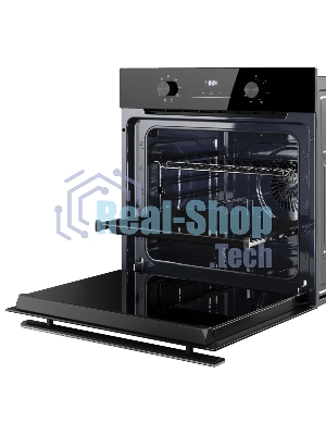 Духовой шкаф Kuppersberg HO 608 X Line, High-Tech, 78 л, цвет черный, цвет фурнитуры нержавеющая сталь, поворотное управление, дисплей, таймер, 8 режимов, макс. температура 310 градусов, телескопические направляющие (на 1 уровень)