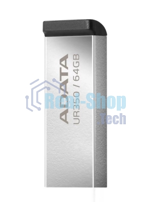 Флешка USB ADATA UR350 (UR350-64G-RSR/BK), 64Gb, USB 3.2, R/W 100/15, серебристый/черный