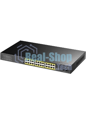 Коммутатор Cudy GS1028PS2, 24×1 Гбит/с, 2×1 Гбит/с SFP