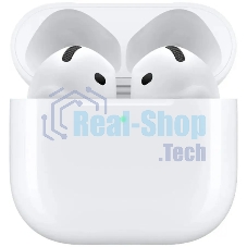 Наушники TWS Apple AirPods 4 (A3050/A3053/A3058) белый, вкладыши, Bluetooth, до 5 ч