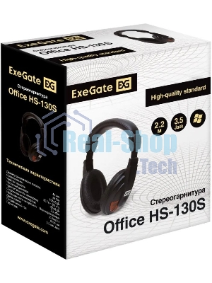 Гарнитура ExeGate Office HS-130S чёрный, проводная, 2 x mini jack 3.5 мм