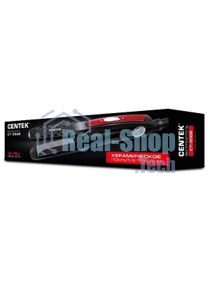 Выпрямитель для волос Centek CT-2009 черный/красный, 32 мм, 200 °C, 1 режим