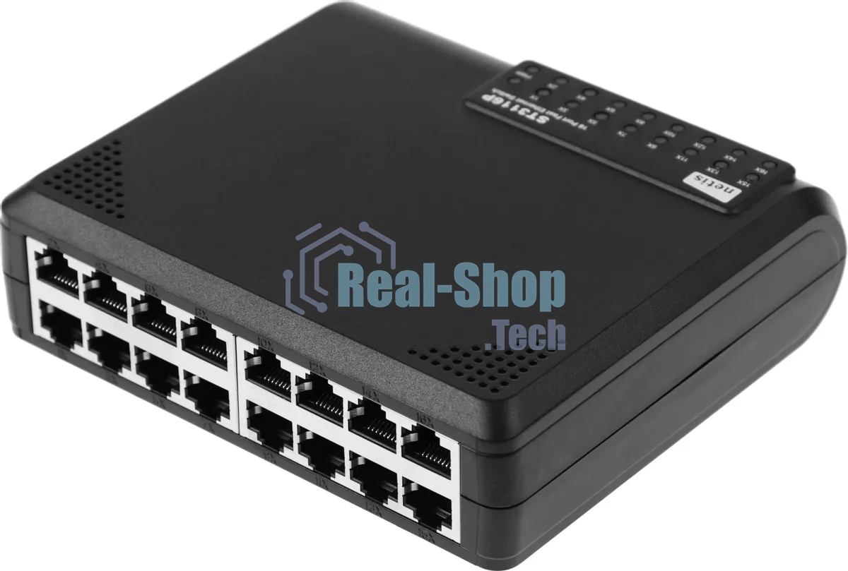 Коммутатор Netis ST3116P неуправляемый настольный 16x10/100
