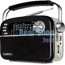 Радиоприемник SVEN SRP-505 (4 Вт, FM/AM/SW, USB, SD/microSD, Bluetooth, 1200 мА·ч)черный