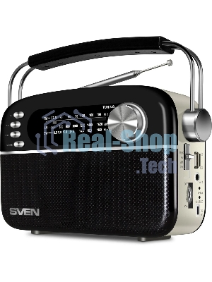 Радиоприемник SVEN SRP-505 (4 Вт, FM/AM/SW, USB, SD/microSD, Bluetooth, 1200 мА·ч)черный
