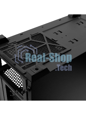 Компьютерный корпус без блока питания Case HSPD M541, Mesh Mid Tower, черный, TG, 0.7 SPCC, no fans, ATX, mATX, mITX, 170/405/210мм, 2x2.5