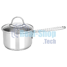 Ковш APPETITE SH05253 pretty 1,5 лиз нерж. стали. Объем 1,5л, размеры: 16х7,5 см, стекл. крышка, прутковая ручка,подар.коробка