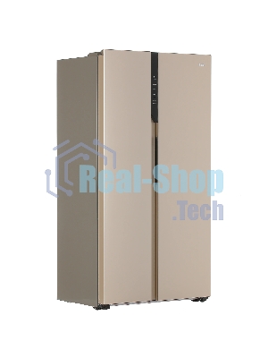 Холодильник Haier HRF541DG7RU золотистый двухкамерный 337/167л морозилка сбоку, No Frost, Side by Side