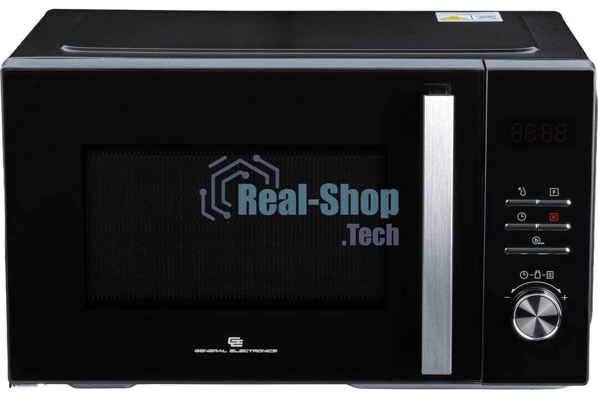 Микроволновая печь General Electronics GE-DS525B черный, 25 л, 900 Вт, переключатели — электронный