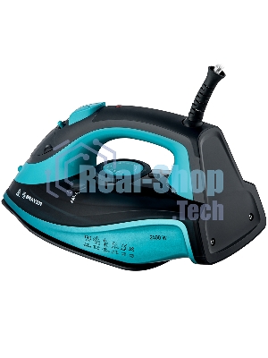 Утюг BRAYER BR4019 голубой/черный, 2400 Вт, 25 г/мин, 140 г/мин, 320 мл