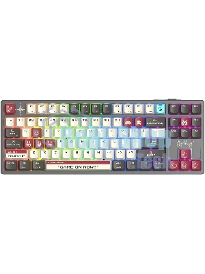 Клавиатура беспроводная A4Tech Bloody WS87 USB, Bluetooth/Радиоканал серый/красный