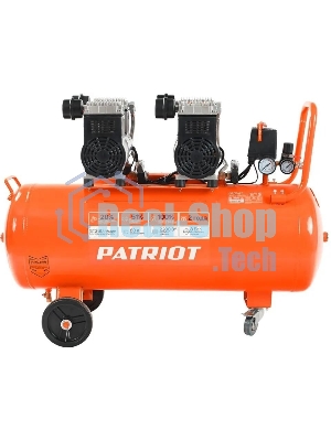 Компрессор поршневой безмасляный Patriot WO 80-360, 360 л/мин, 8 бар, 2200 Вт, 80 л, быстросъем и 