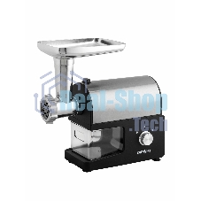 Мясорубка электрическая Endever Sigma-114 черный/стальной, 2600 Вт, 2.0 кг/мин, реверс, защита от перегрузки, металлический лоток, насадки - 5