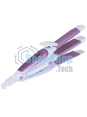 Мультистайлер DELTA LUX DL-0632 белый/сиреневый, 32 мм, 180 °C, 1 режим