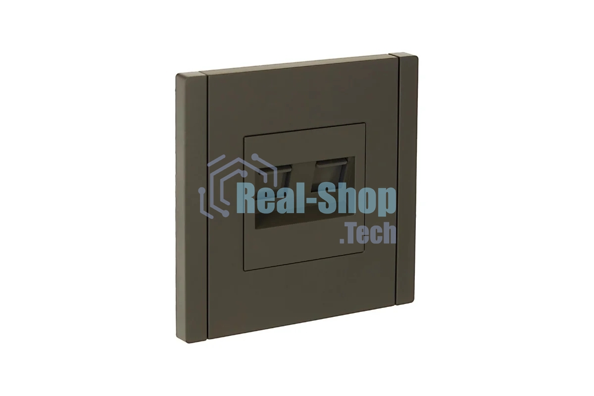 Розетка компьютерная 2-ая RJ45 кат.6 IEK FORTE&PIANO FP334 серый
