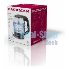 Чайник электрический BACKMAN BM-TEA 728 1.8 л, 2200 Вт, черный