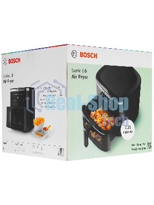 Аэрогриль Bosch MAF671B0 черный, 1800 Вт, 7.2 л, сенсор, 8 программ