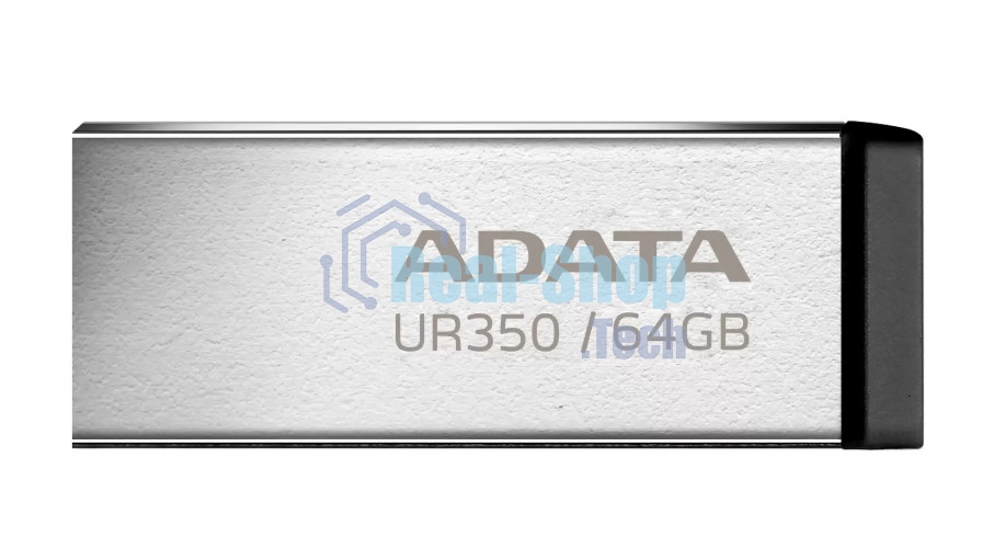 Флешка USB ADATA UR350 (UR350-128G-RSR/BK), 128Gb, USB 3.2, R/W 100/15, серебристый/черный